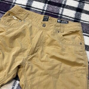 KUHL Mens Lightweight Air Vented Tan Hiking Cargo Pants Sz 34x30 Trail Outdoor